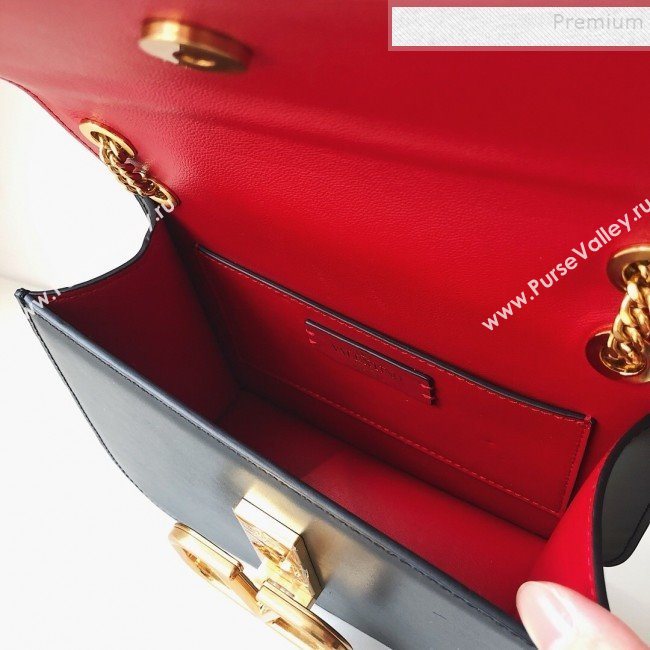 Valentino Small VLock Calfskin Shoulder Bag Black 2019 (JJ3-9092303)