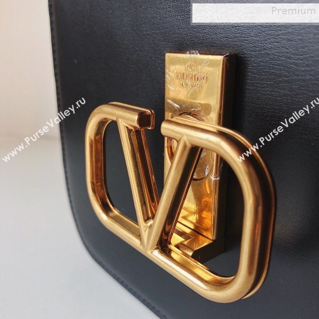 Valentino Small VLock Calfskin Shoulder Bag Black 2019 (JJ3-9092303)