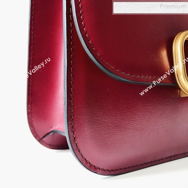Valentino Small VLock Calfskin Shoulder Bag Burgundy 2019 (JJ3-9092304)