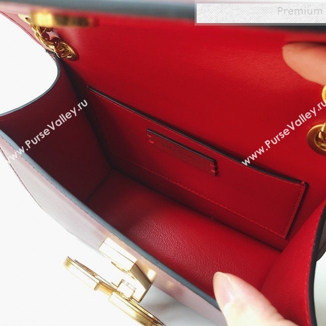 Valentino Small VLock Calfskin Shoulder Bag Burgundy 2019 (JJ3-9092304)
