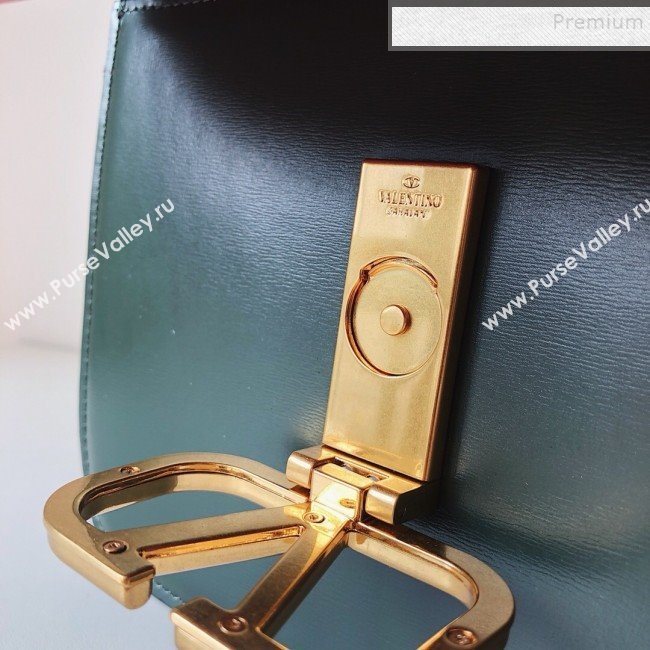 Valentino Small VLock Calfskin Shoulder Bag Green 2019 (JJ3-9092305)