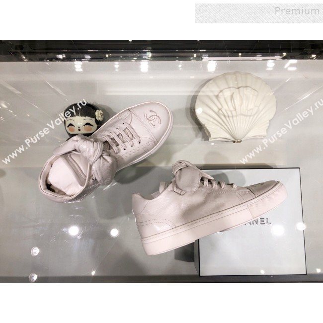 Chanel Vintage Lambskin Bow Sneakers G34919 White 2019 (XO-9092329)