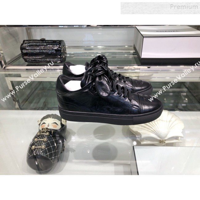Chanel Vintage Lambskin Bow Sneakers G34919 Black 2019 (XO-9092330)