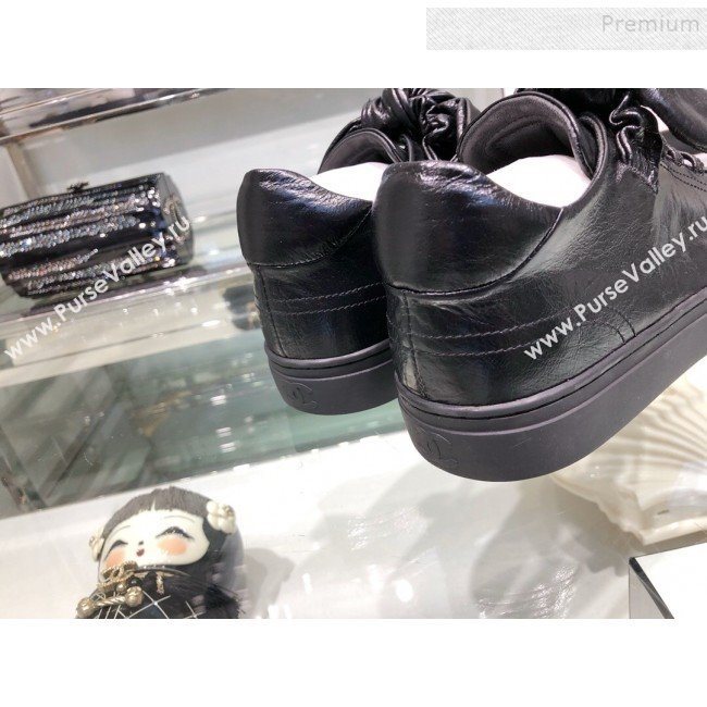 Chanel Vintage Lambskin Bow Sneakers G34919 Black 2019 (XO-9092330)
