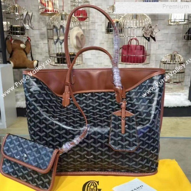 Goyard Reversible Calfskin Medium/Large Shopping Tote Bag Brown  (ZHENGT-9092641)