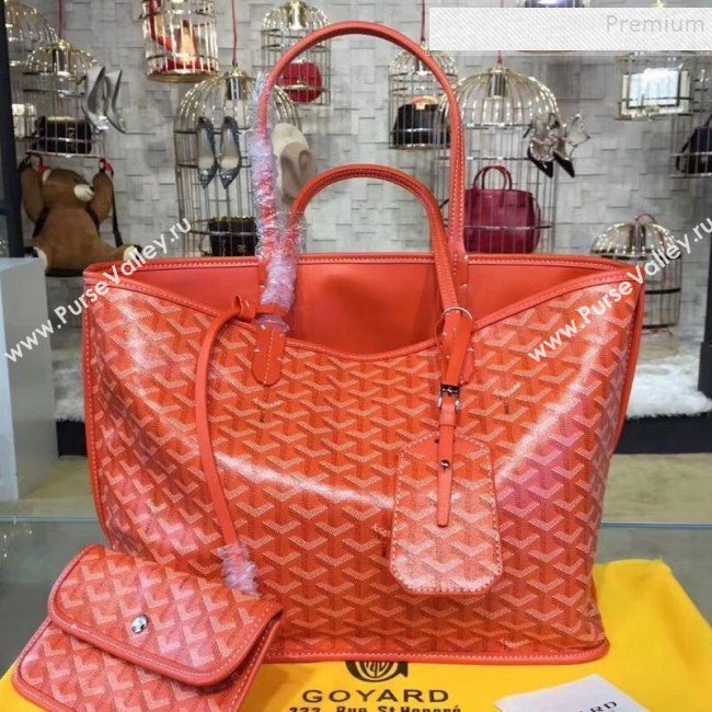Goyard Reversible Calfskin Medium/Large Shopping Tote Bag Orange (ZHENGT-9092644)