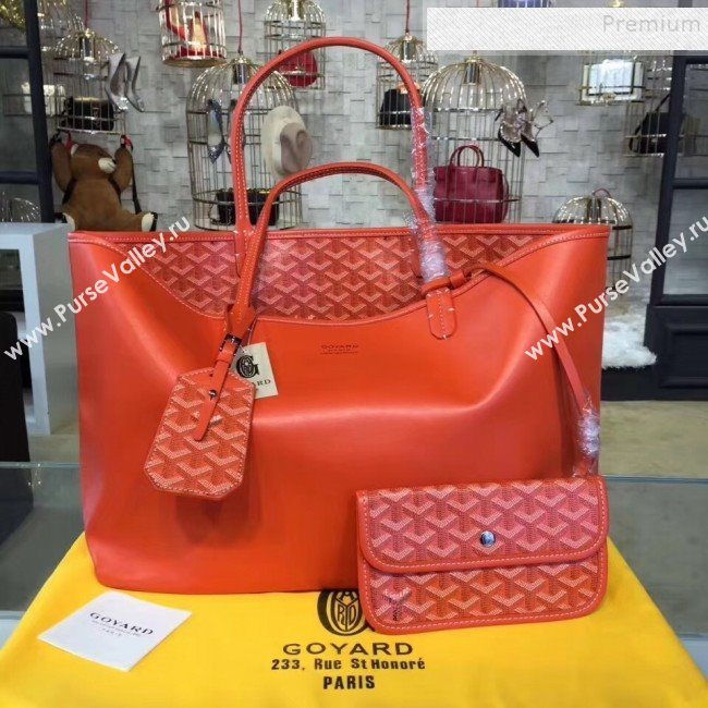 Goyard Reversible Calfskin Medium/Large Shopping Tote Bag Orange (ZHENGT-9092644)