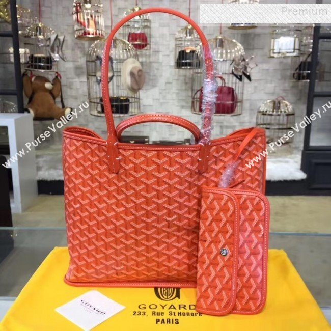 Goyard Reversible Calfskin Medium/Large Shopping Tote Bag Orange (ZHENGT-9092644)