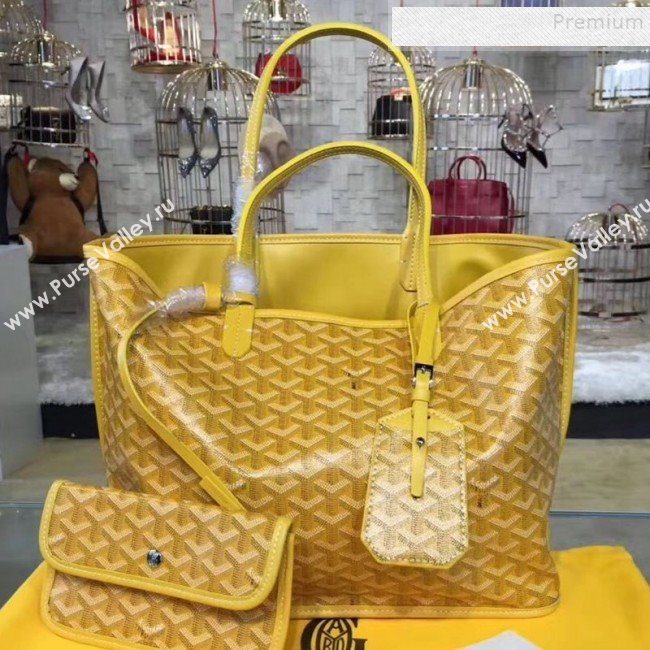 Goyard Reversible Calfskin Medium/Large Shopping Tote Bag Yellow (ZHENGT-9092645)