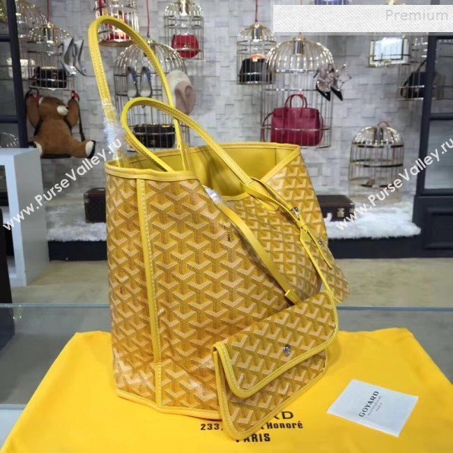 Goyard Reversible Calfskin Medium/Large Shopping Tote Bag Yellow (ZHENGT-9092645)