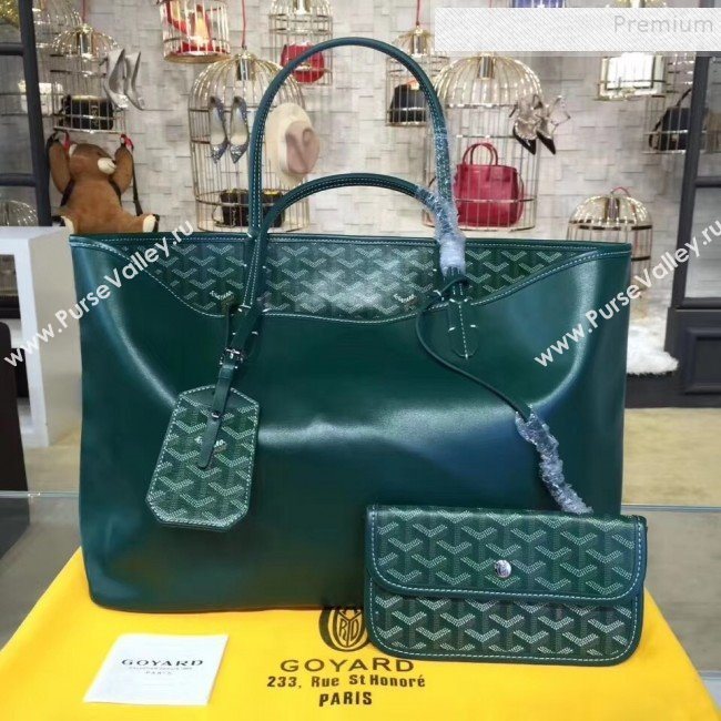 Goyard Reversible Calfskin Medium/Large Shopping Tote Bag Green (ZHENGT-9092646)