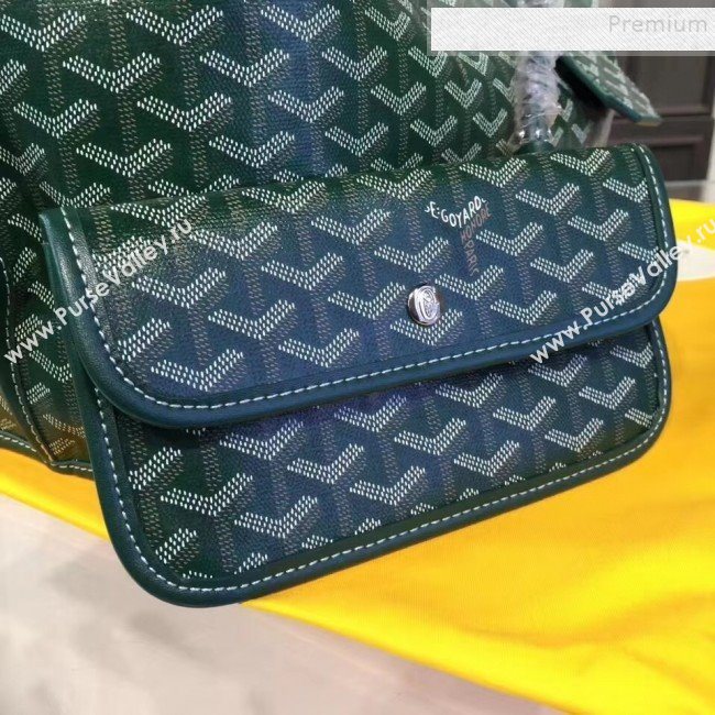 Goyard Reversible Calfskin Medium/Large Shopping Tote Bag Green (ZHENGT-9092646)