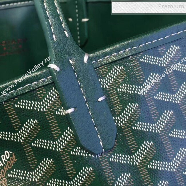 Goyard Reversible Calfskin Medium/Large Shopping Tote Bag Green (ZHENGT-9092646)