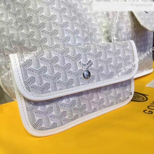 Goyard Reversible Calfskin Medium/Large Shopping Tote Bag White (ZHENGT-9092647)