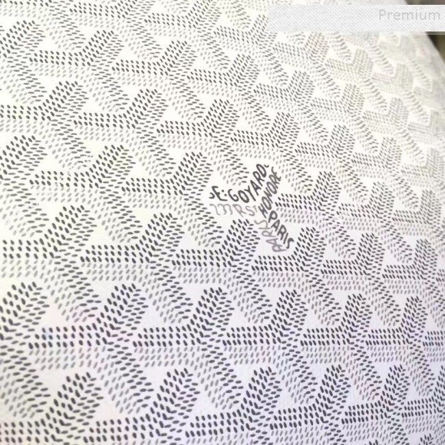 Goyard Reversible Calfskin Medium/Large Shopping Tote Bag White (ZHENGT-9092647)