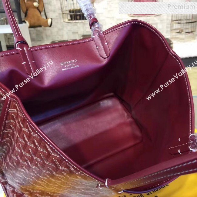 Goyard Reversible Calfskin Medium/Large Shopping Tote Bag Burgundy (ZHENGT-9092648)