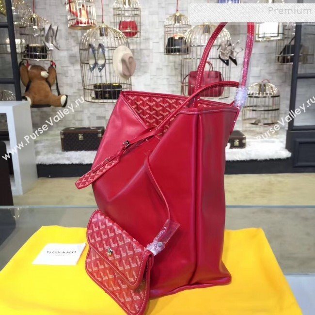 Goyard Reversible Calfskin Medium/Large Shopping Tote Bag Red (ZHENGT-9092650)