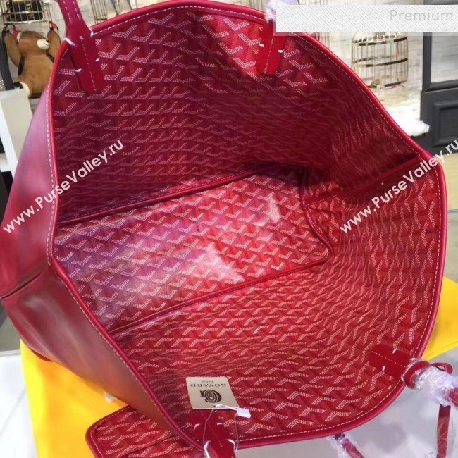 Goyard Reversible Calfskin Medium/Large Shopping Tote Bag Red (ZHENGT-9092650)