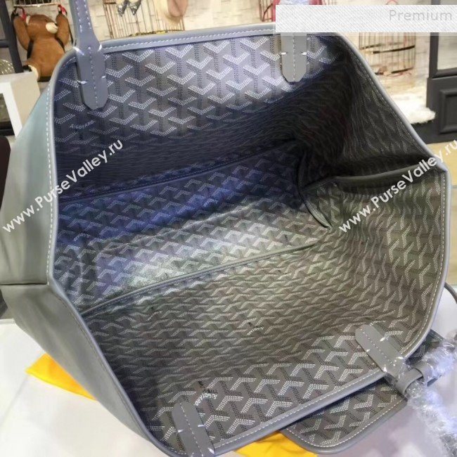 Goyard Reversible Calfskin Medium/Large Shopping Tote Bag Grey (ZHENGT-9092649)