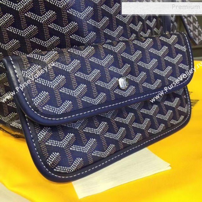 Goyard Reversible Calfskin Medium/Large Shopping Tote Bag Dark Blue  (ZHENGT-9092642)