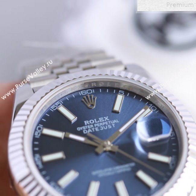 Rolex Datejust Watch 41mm Silver/Blue 04 (KN-9072561)