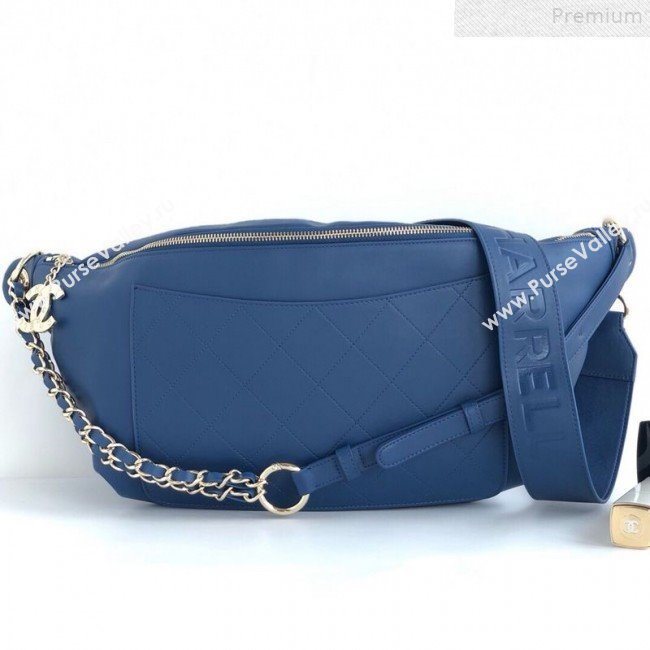 Chanel x Pharrell Oversize Smooth Calfskin Waist Bag/Belt Bag AS0620 Dark Blue 2019 (YD-9072237)