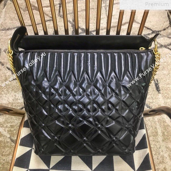 Chanel Quilted Calfskin Large Hobo Top Handle Bag AS0845 Black 2019 (JDH-9072231)