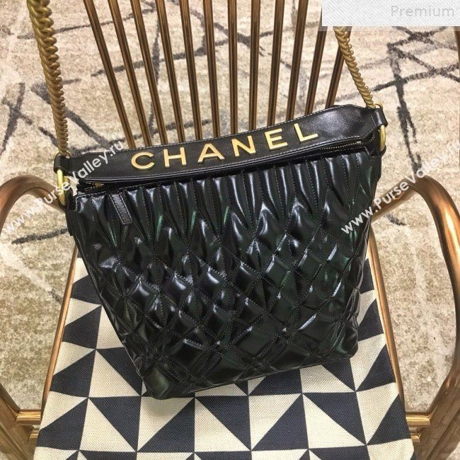 Chanel Quilted Calfskin Small Hobo Top Handle Bag AS0845 Black 2019 (JDH-9072230)