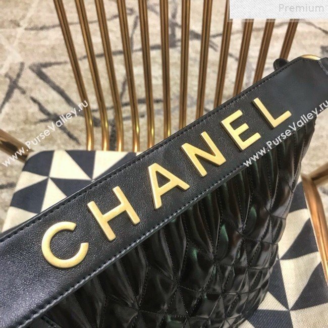 Chanel Quilted Calfskin Small Hobo Top Handle Bag AS0845 Black 2019 (JDH-9072230)