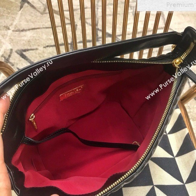 Chanel Quilted Calfskin Small Hobo Top Handle Bag AS0845 Black 2019 (JDH-9072230)
