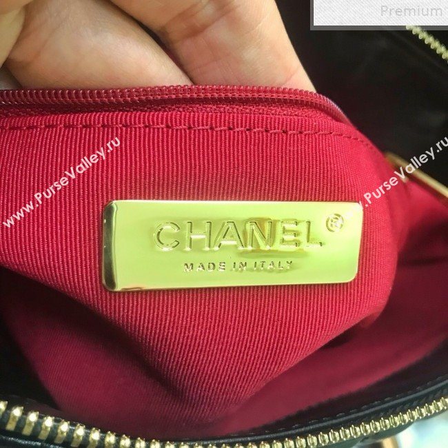 Chanel Quilted Calfskin Small Hobo Top Handle Bag AS0845 Black 2019 (JDH-9072230)