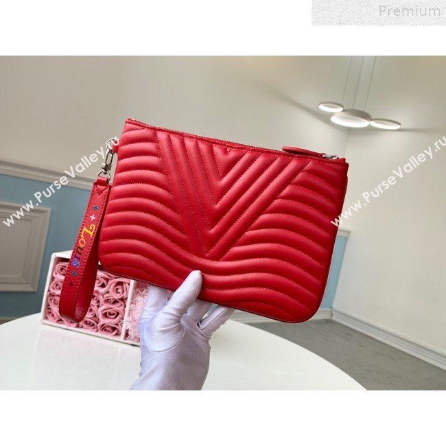 Louis Vuitton New Wave Zip Pochette Pouch M67500 Red 2019 (LVSJ-9072370)