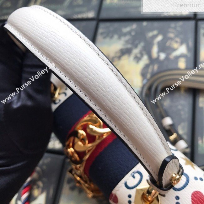 Gucci Sylvie GG Heart Star Mini Shoulder Bag 470270 2019 (DLH-9072404)