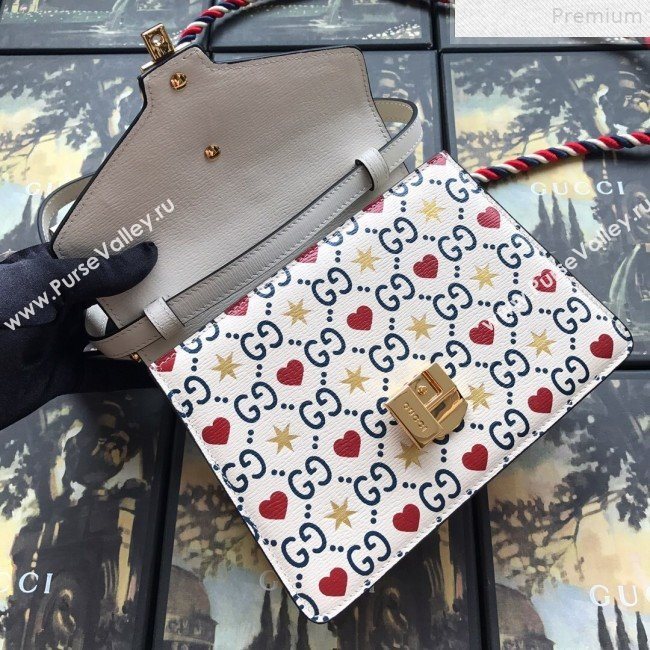 Gucci Sylvie GG Heart Star Mini Shoulder Bag 470270 2019 (DLH-9072404)