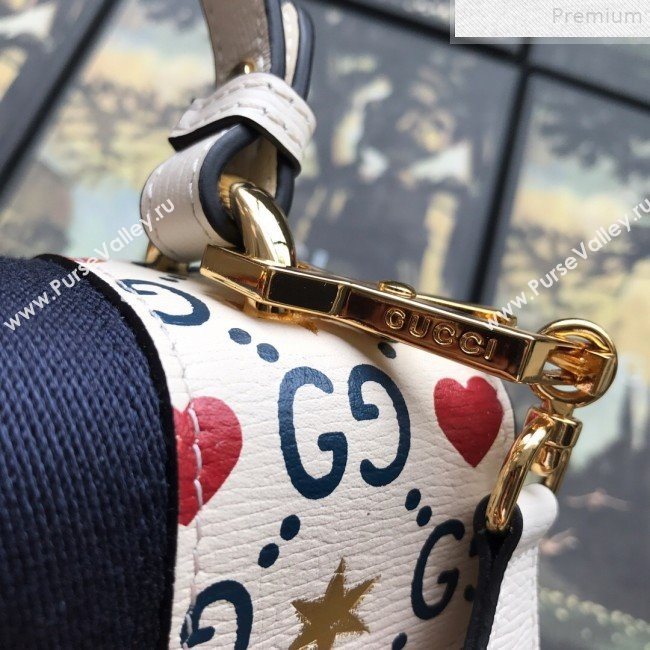 Gucci Sylvie GG Heart Star Mini Shoulder Bag 470270 2019 (DLH-9072404)