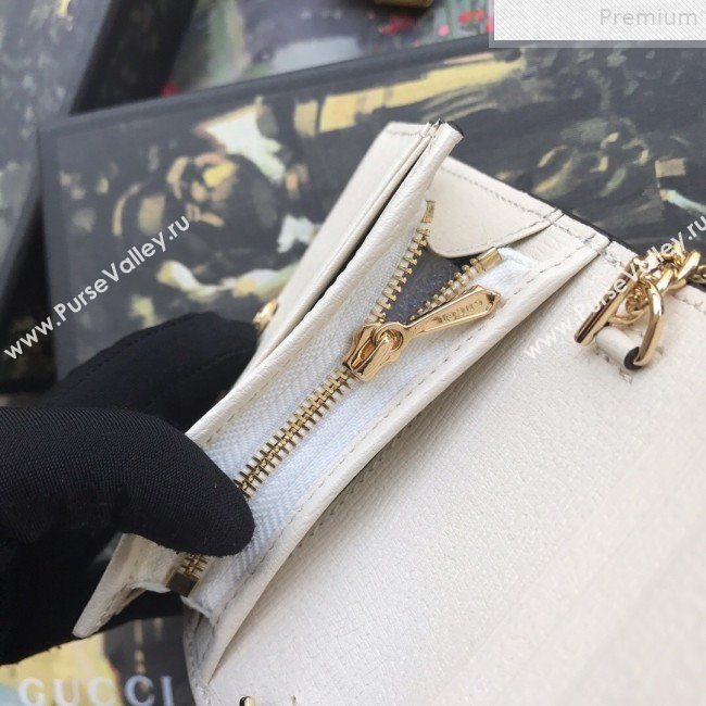 Gucci Leather GG Heart Star Card Case on Chain 573050 2019 (DLH-9072405)