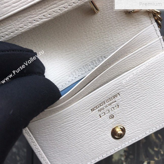 Gucci Leather GG Heart Star Card Case on Chain 573050 2019 (DLH-9072405)