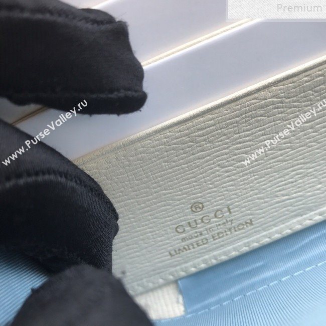 Gucci Sylvie Leather GG Heart Star Zip Around Wallet 476083 2019 (DLH-9072407)