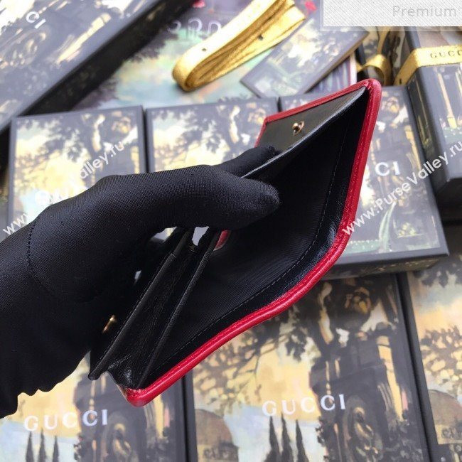 Gucci GG Diagonal Marmont Leather Card Case Wallet 573811 Beige 2019 (DLH-9072410)