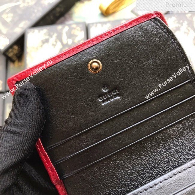 Gucci GG Diagonal Marmont Leather Card Case Wallet 573811 Beige 2019 (DLH-9072410)