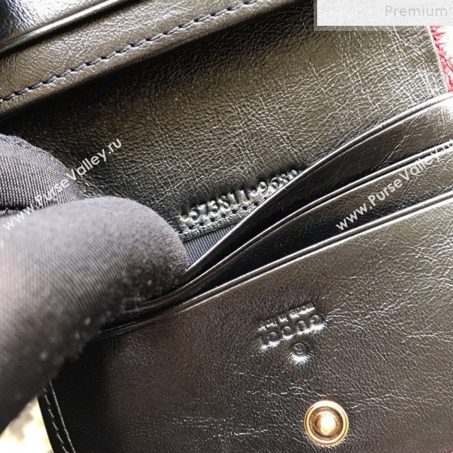 Gucci GG Diagonal Marmont Leather Card Case Wallet 573811 Beige 2019 (DLH-9072410)