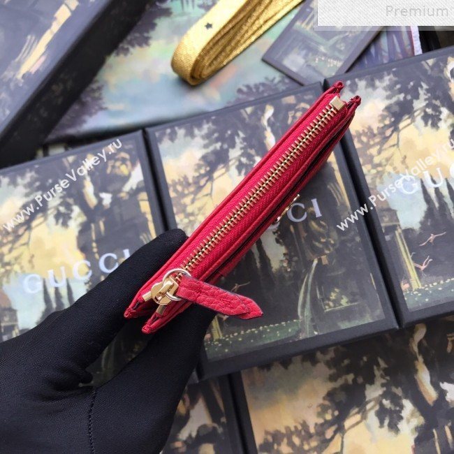 Gucci GG Marmont Leather Card Case 574804 Red 2019 (DLH-9072411)