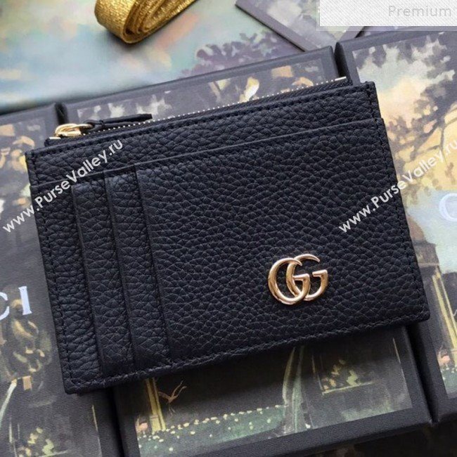 Gucci GG Marmont Leather Card Case 574804 Black 2019 (DLH-9072412)