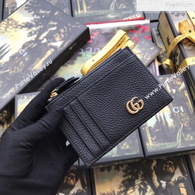 Gucci GG Marmont Leather Card Case 574804 Black 2019 (DLH-9072412)