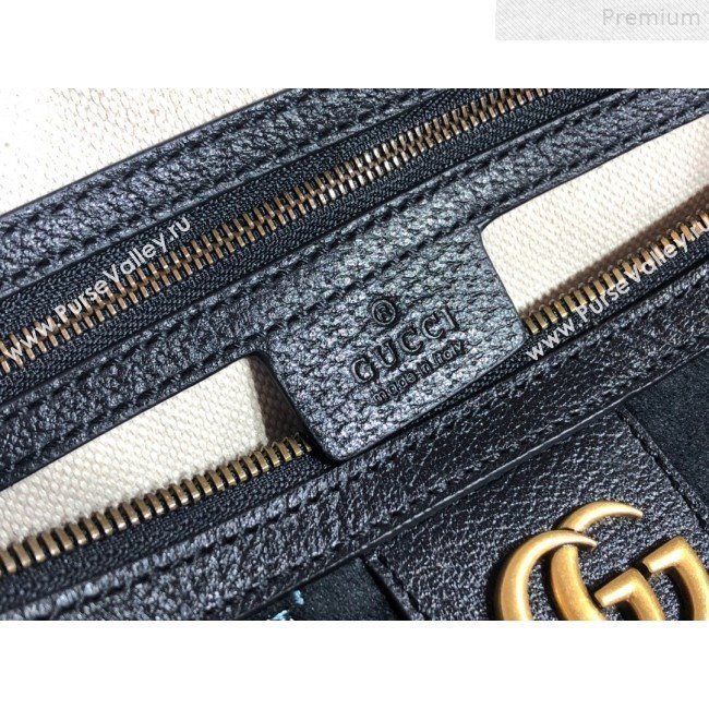 Gucci Medium GG Velvet Duffle Travel Bag 574966 Black 2019 (BLWX-9072416)