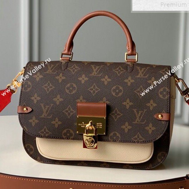 Louis Vuitton Vaugirard Monogram Canvas Messenger Top Handle Bag M44353 Crème Beige 2019 (KD-9072326)