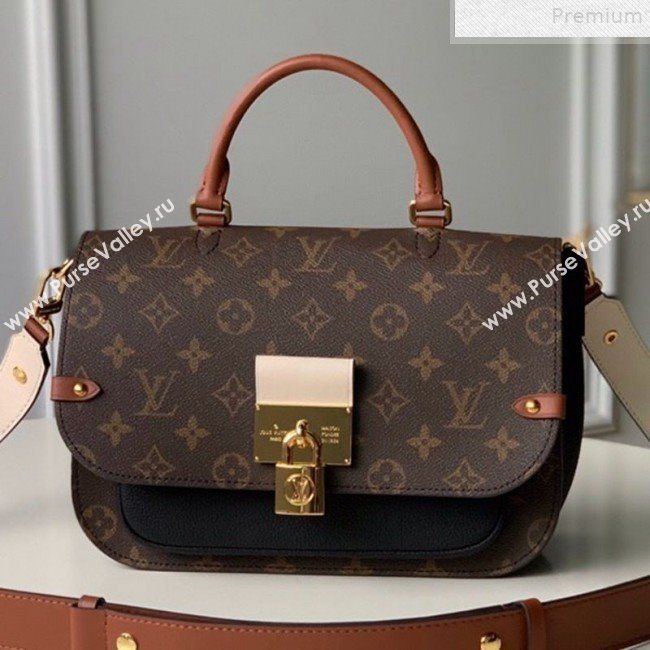 Louis Vuitton Vaugirard Monogram Canvas Messenger Top Handle Bag M44354 Black 2019 (KD-9072327)