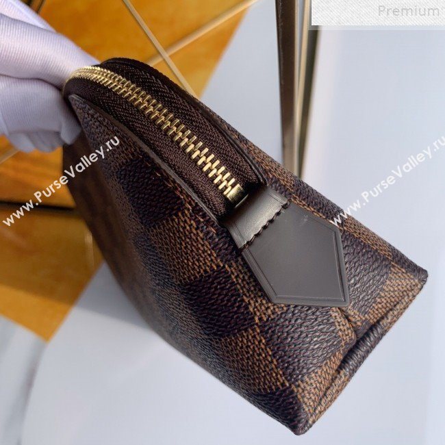 Louis Vuitton Damier Ebene Canvas Cosmetic Pouch N47516 Coffee  (FANG-9072343)