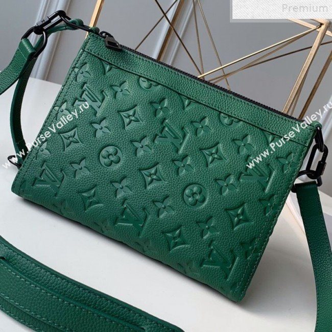 Louis Vuitton Monogram Empreinte Leather Triangle Shaped Shoulder Bag M54330 Green 2019 (FANG-9072353)