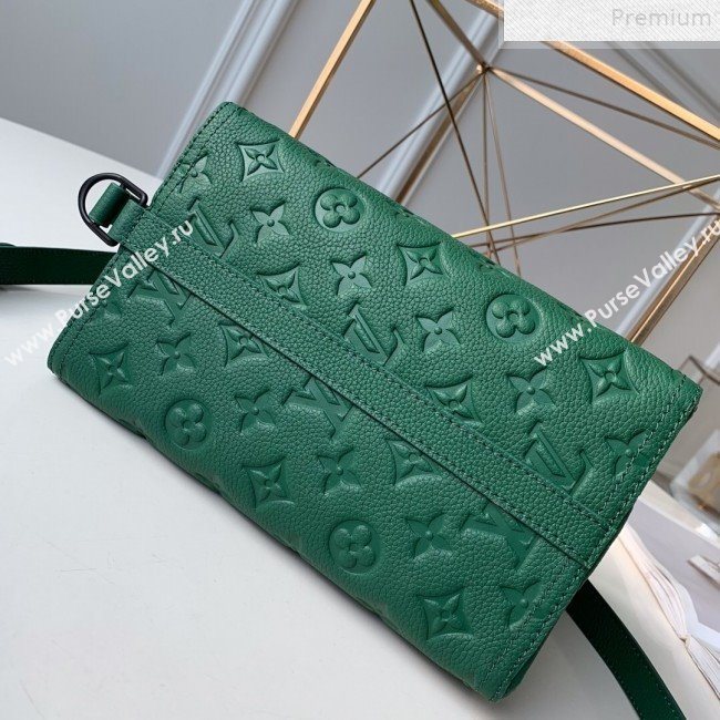 Louis Vuitton Monogram Empreinte Leather Triangle Shaped Shoulder Bag M54330 Green 2019 (FANG-9072353)